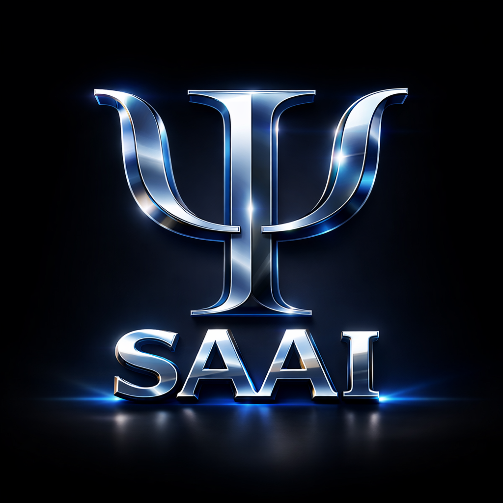 SAAI Metallic 3D Logo